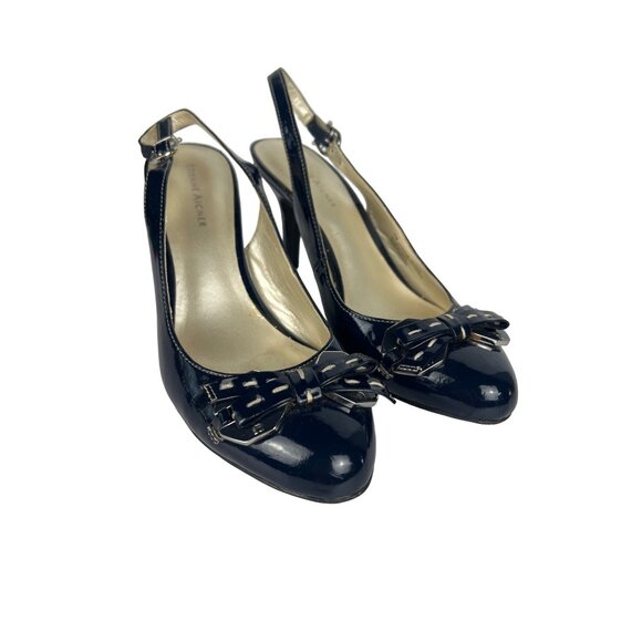 Etienne Aigner  Women's Bronte Blue Bow  Slingback Heels Round Toe Size 7 - Picture 4 of 12